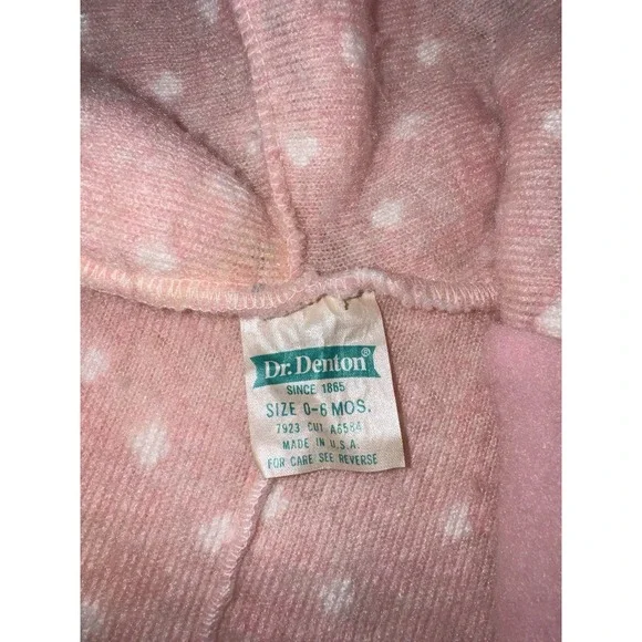 Vintage Dr Denton BabyGro Baby Sherpa Fleece Footed Pajamas 0-6 Mo. Duck Sleeper - Picture 8 of 14